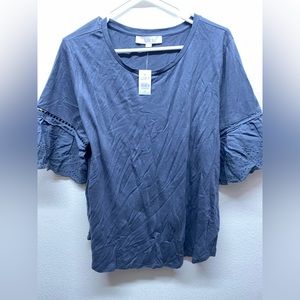 Loft shirt with eyelet shirt sleeves